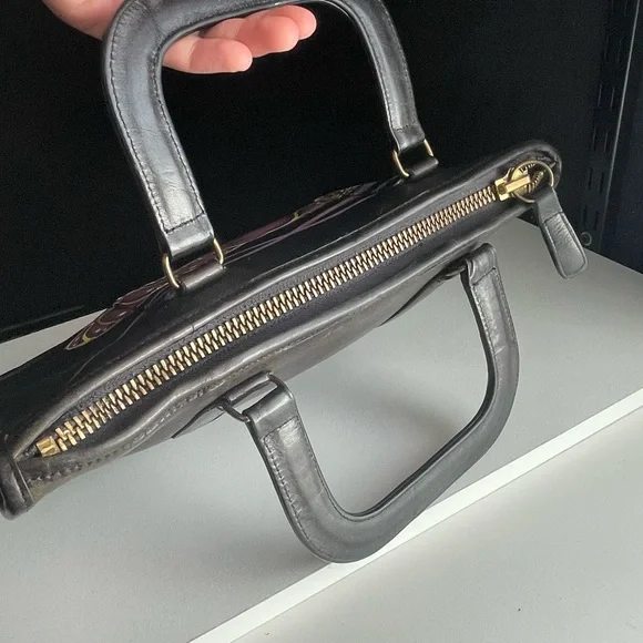 Vintage Coach NYC Lobster Art Slim Leather satchel Handbag 1970’s - Picture 9 of 16